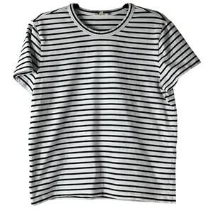 Madewell Black White Stripe Crewneck Tee Size S